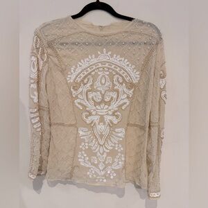 Vintage Sheer Beaded Bridal Party Top